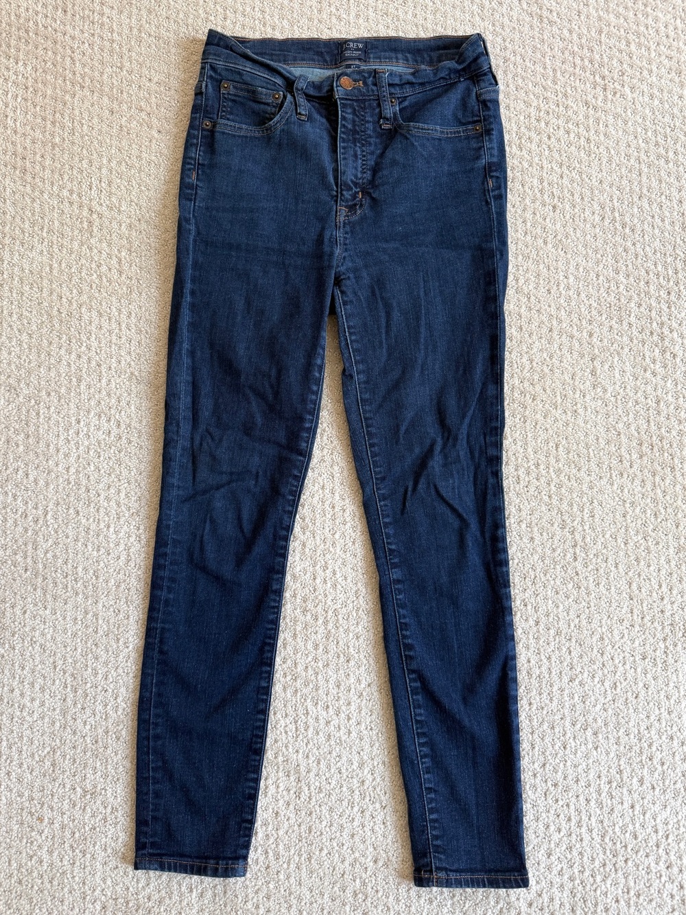 J. Crew High Rise Skinny Dark Indigo Jeans 27